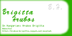 brigitta hrubos business card